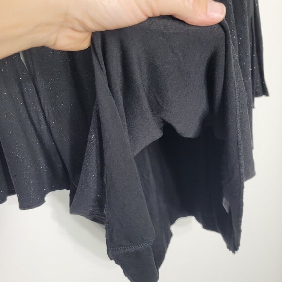 Chaser NEW Women's Black Long Bell Sleeves Sparkle V-neck Shift Dress Sz S NWT - Picture 8 of 11